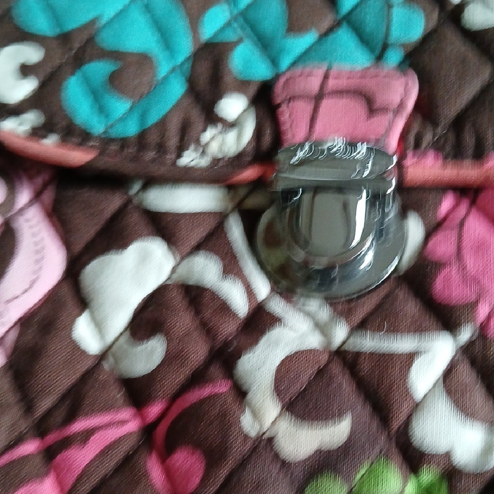 Colorful Quilted Bag with Silver Clasp